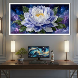 Starlit Peony Luminescence - NicheCanvas