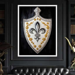 Fleur De Lys Shield Radiance - NicheCanvas