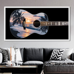 Tropical Sunset Guitar Dream - NicheCanvas