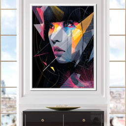 Neon Prism Portrait of Muse - NicheCanvas