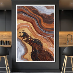 Gilded Canyon River Flow - NicheCanvas