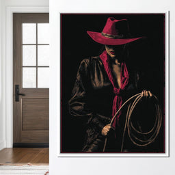 Midnight Cowgirl Red Hat - NicheCanvas