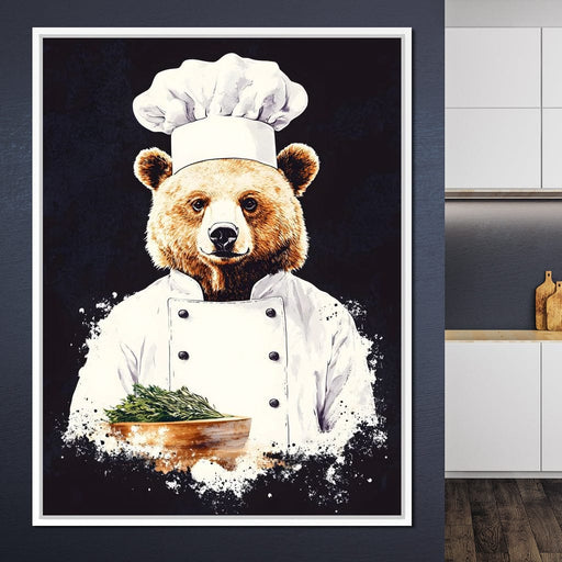 Chef Bear Culinary Delight Canvas Print
