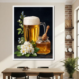 Golden Beer With Honey - NicheCanvas