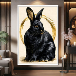 Gilded Hare Watching The Horizon - NicheCanvas
