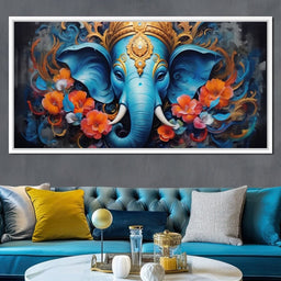 Elephant's Floral Harmony - NicheCanvas