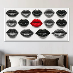 Breaking The Monotone Rhythm Red Lips - NicheCanvas