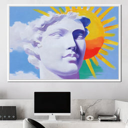 Sunlit Marble Dreamscape - NicheCanvas