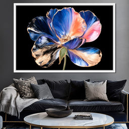 Gilded Petals Dancing Through Midnight - NicheCanvas