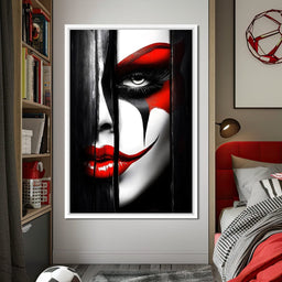 Monochrome Joker Reverie - NicheCanvas