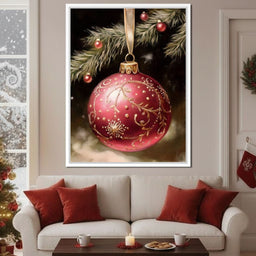Ruby Ornament Holiday Glow - NicheCanvas