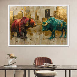 The Clash of Bull and Bear Forces - NicheCanvas