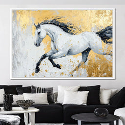 Golden Freedom Gallop - NicheCanvas