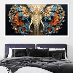 Majestic Elephant Flourish - NicheCanvas
