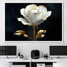 Golden Petals Elegance - NicheCanvas