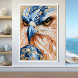 Golden Gilded Raptor Focus - NicheCanvas