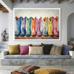 Western Boot Parade Harmony - NicheCanvas