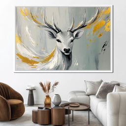 Golden Stag Elysian - NicheCanvas