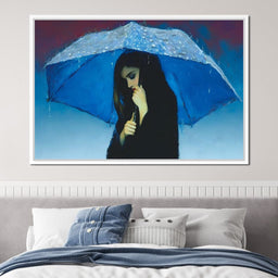 Rainbound Reverie Blue Shelter - NicheCanvas