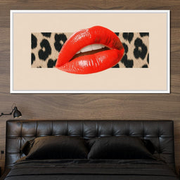 Leopard Kiss Pop Glamour Red - NicheCanvas