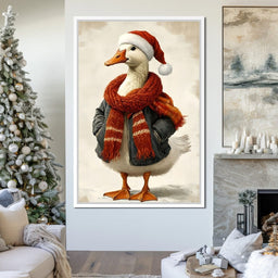 Festive Goose With Cozy Style - NicheCanvas