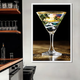 Tropical Sunset Cocktail Dream - NicheCanvas