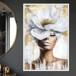 Petals of Golden Elegance - NicheCanvas