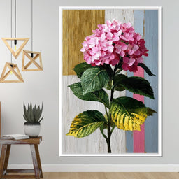 Pink Hydrangea Garden Glow - NicheCanvas