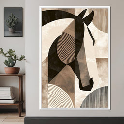 Stallion Reflected Through Geometric Planes - NicheCanvas