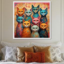 Cat Kaleidoscope - TooplesArt - NicheCanvas