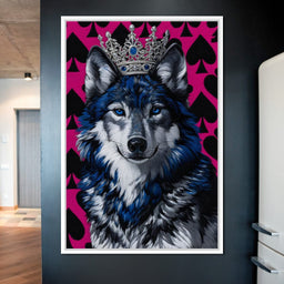 Majestic Crowned Wolf Royalty - NicheCanvas