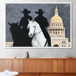 Cowboy Shadows Capitol Vigil - NicheCanvas