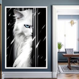 Feline Elegance in Monochrome - NicheCanvas