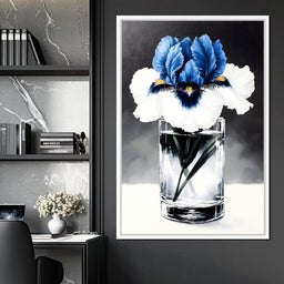 Petals of Indigo Essence - NicheCanvas