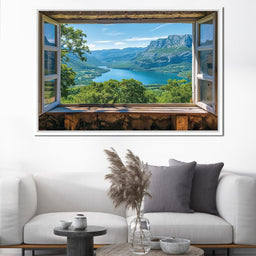 Window to Serene Vistas - NicheCanvas