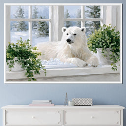 Polar Bear Winter Window Nook - NicheCanvas