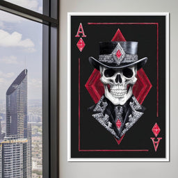 Skull King Ace of Diamonds - NicheCanvas