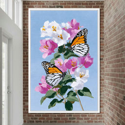 Monarch Duo Floral Skybound - NicheCanvas