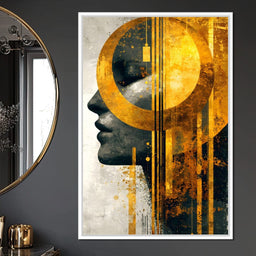 Golden Geometric Elegance - NicheCanvas