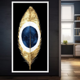 Golden Feather Midnight Eye - NicheCanvas