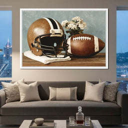 Vintage Football Helmet - NicheCanvas