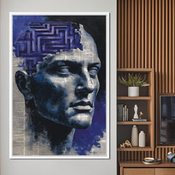 Cobalt Labyrinth Mindscape - NicheCanvas