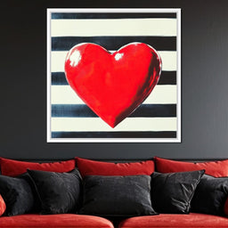 Heart Stripes - NicheCanvas