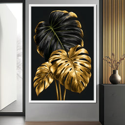 Gilded Foliage Dark Contrast - NicheCanvas