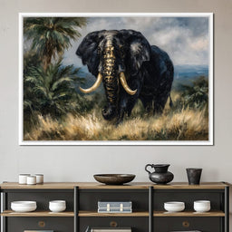 Majestic Elephant Safari Gold - NicheCanvas