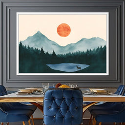 Silent Dawn Over Peaks - NicheCanvas