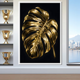 Gilded Foliage Night Study - NicheCanvas