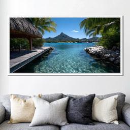 Tranquil Island Paradise Scene - NicheCanvas