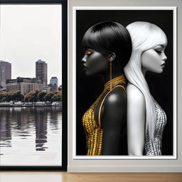 Contrasting Echoes Harmony - NicheCanvas