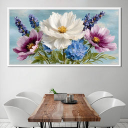 Pastel Meadow Floral Breeze - NicheCanvas